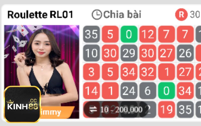 Nhiều bàn cược Roulette Kinh88 đang chờ bạn khám phá